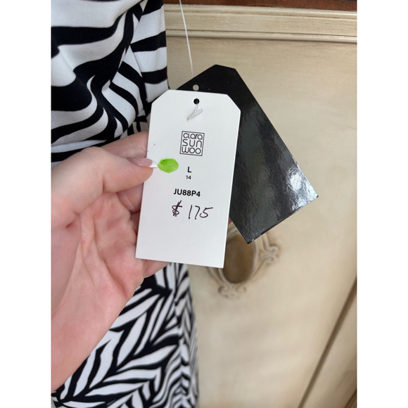 NWT Clara SunWoo Signature Jumpsuit - Leaf Stripe | Size Large - Picture 4 of 12